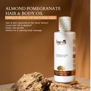 Barva - Almond Pomegranate Hair & Body Massage Oil with Vitamin E | for dry skin & hair growth