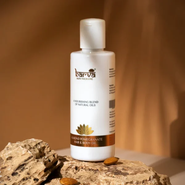 Barva - Almond Pomegranate Hair & Body Massage Oil with Vitamin E | for dry skin & hair growth - Image 2